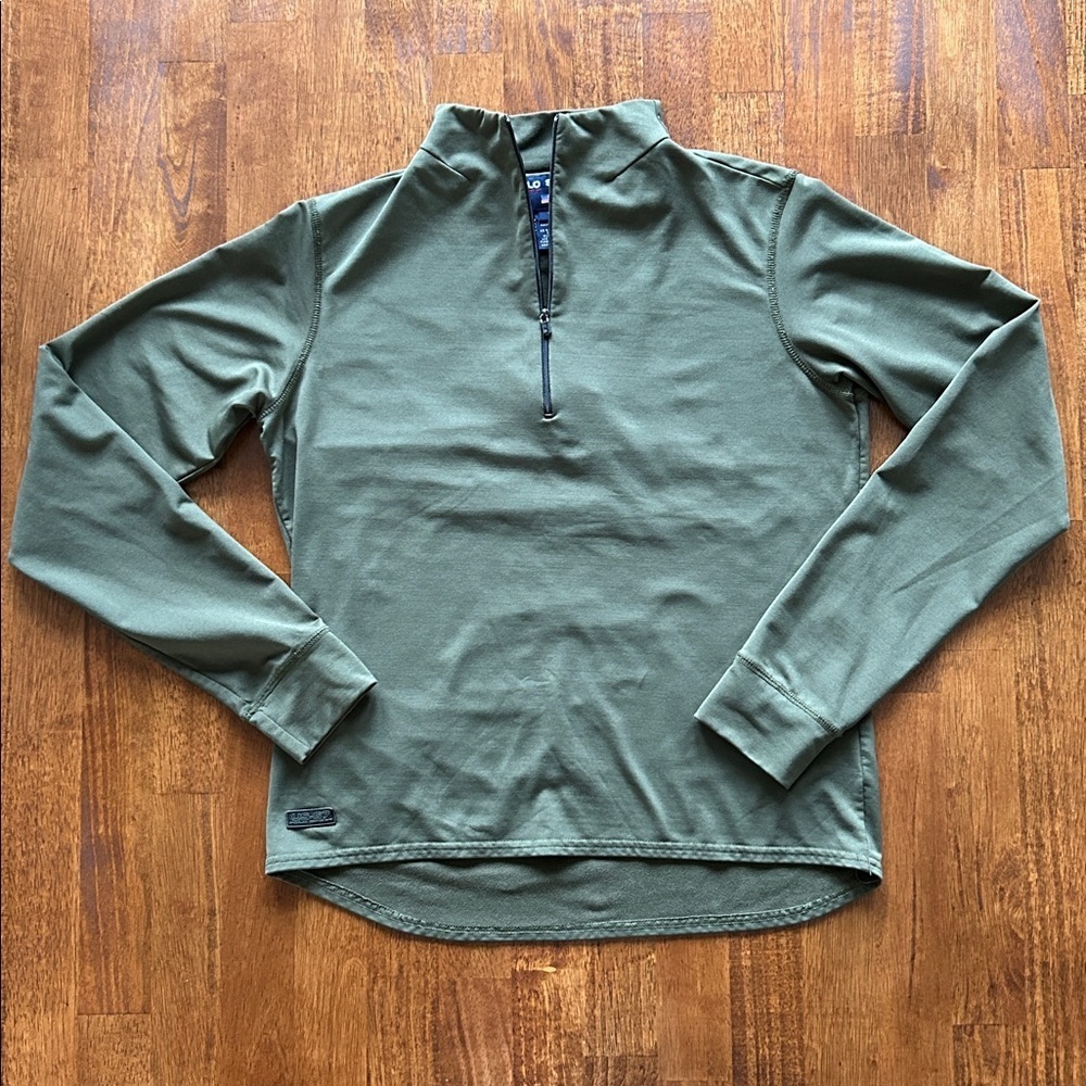 Ralph Lauren Polo sport womens breathable insulated 1/2 green athletic shirt L‌